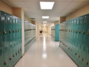 hallway of school with lockers